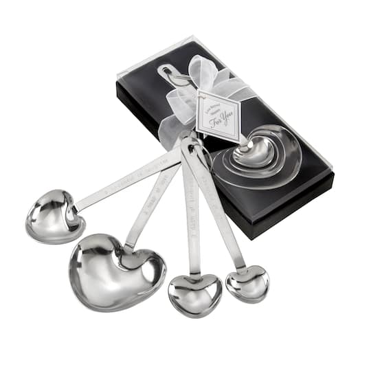 Kate Aspen&#xAE; Love Beyond Measure Heart Shaped Measuring Spoons Gift Box, 4 Sets